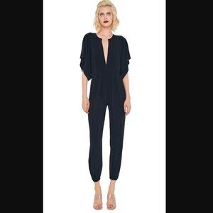Norma Kamali Black Rectangle Jog Jumpsuit, XS-S Oversized